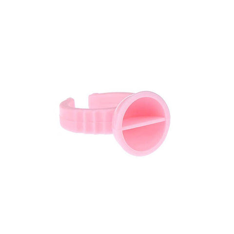 Glue rings with divider Pink 100 Pieces