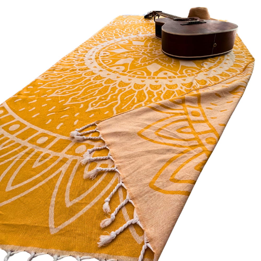 100% Cotton Willou Turkish Towel - Sunshine 175cm x 95cm