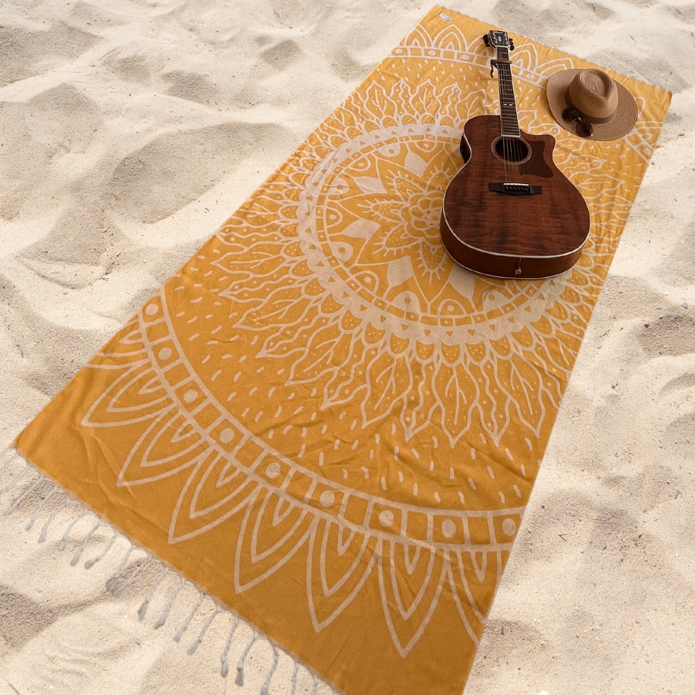 100% Cotton Willou Turkish Towel - Sunshine 175cm x 95cm