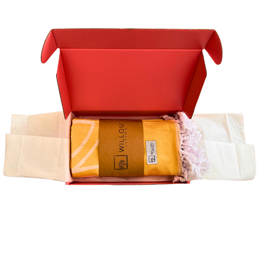 100% Cotton Willou Turkish Towel - Sunshine 175cm x 95cm