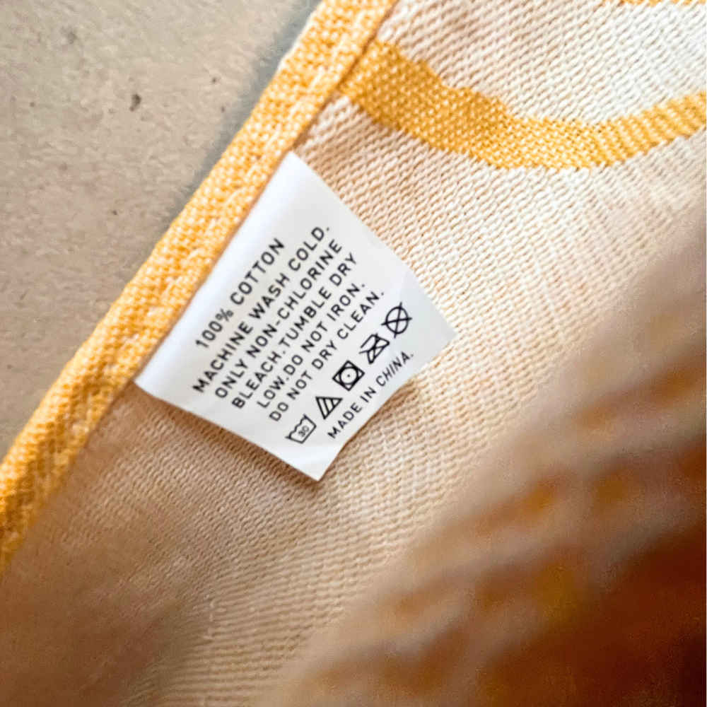100% Cotton Willou Turkish Towel - Sunshine 175cm x 95cm