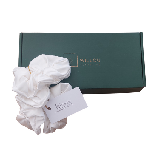100% Mulberry Silk Scrunchies Pack of 3