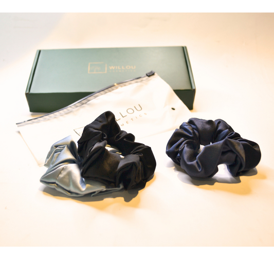100% Mulberry Silk Scrunchies Pack of 3