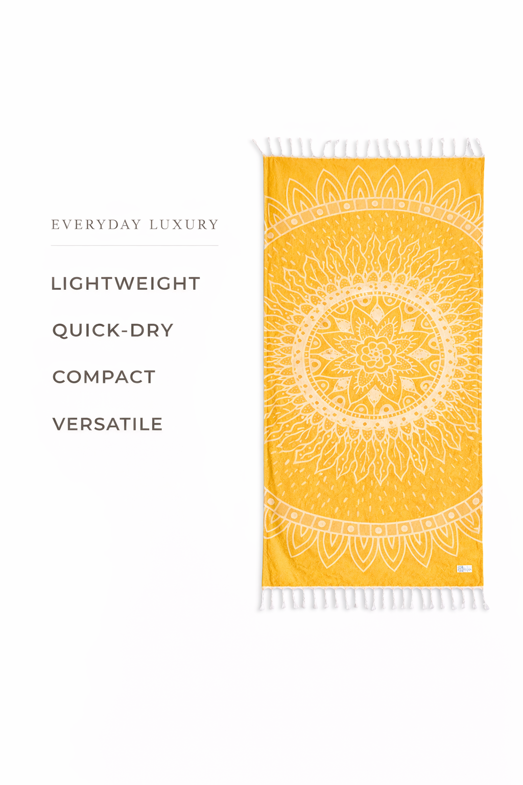 Willou Turkish Cotton Towel – Sunshine | 175 x 95 cm