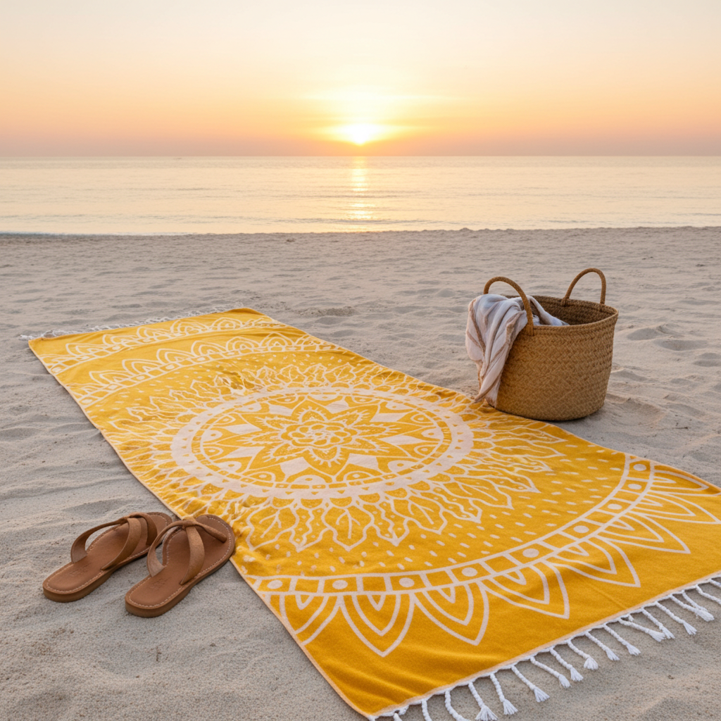 Willou Turkish Cotton Towel – Sunshine | 175 x 95 cm
