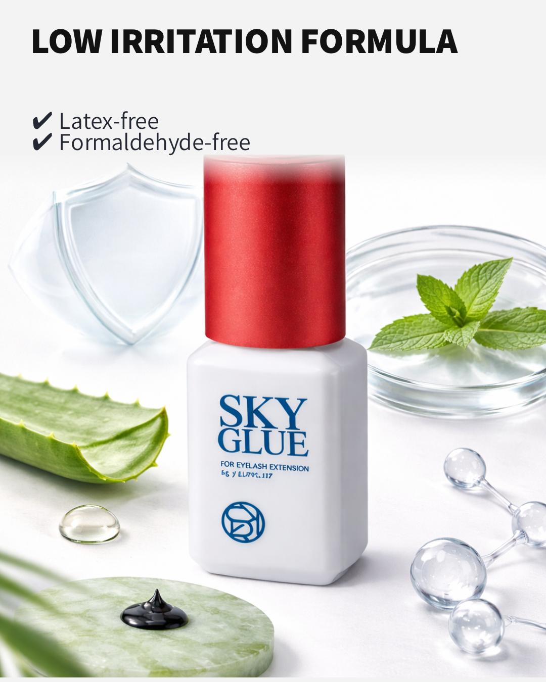 Sky S+ Eyelash Extension Glue 5ml | Fast-Drying Professional Lash Adhesive (1–2 sec, 6–7 Week Retention)